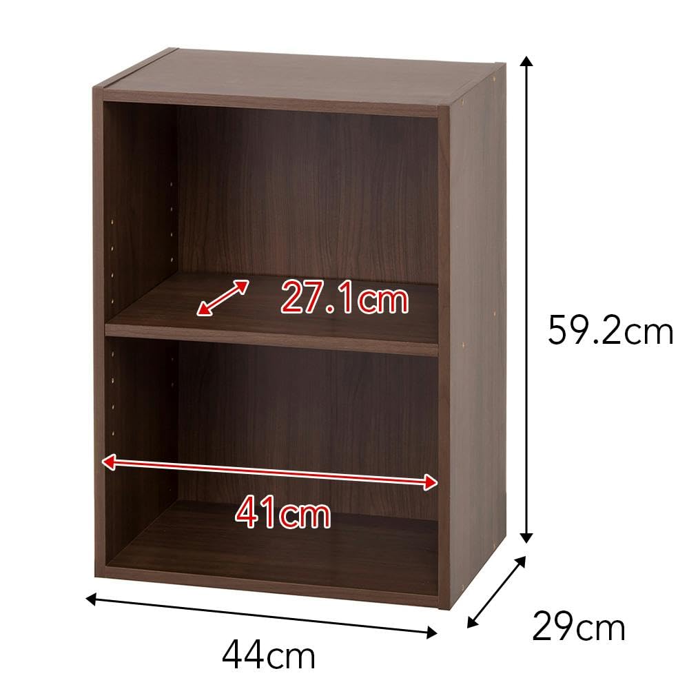 Amazon｜カインズ(CAINZ) 可動棚収納ボックス2段 ブラウン SH3｜カラー